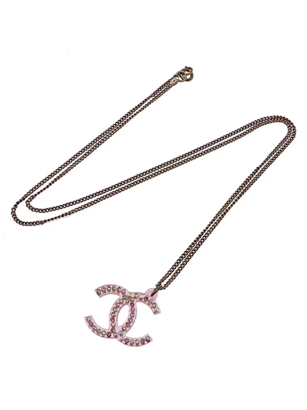 Chanel Cc Logo Pendant Necklace Metal #327557C68B